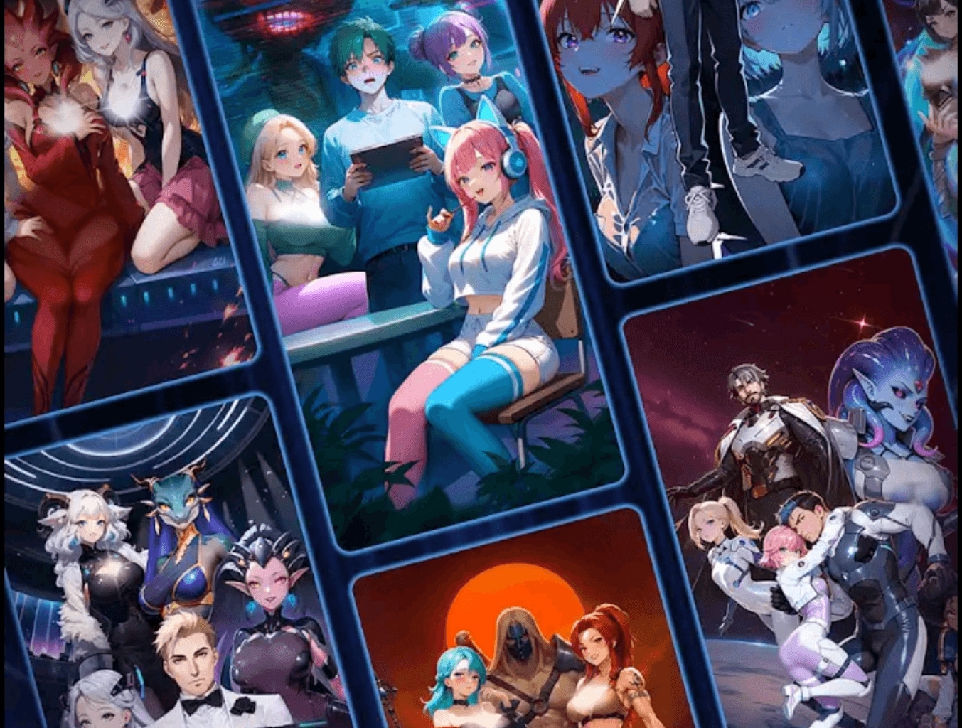 Anime Dating Sim — stories and books illustration (from animedatesim.com)